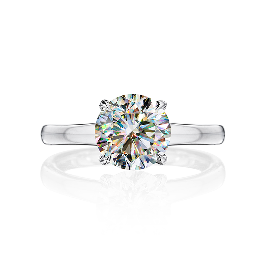 Facets of Fire Round Solitaire Diamond Ring