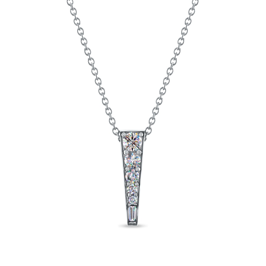 Facets of Fire Diamond & Baguette Necklace