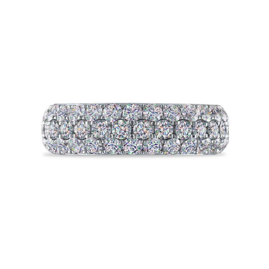 Facets of Fire Diamond Pave Wedding Band
